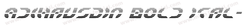 AdihausDIN Bold Ital字体转换